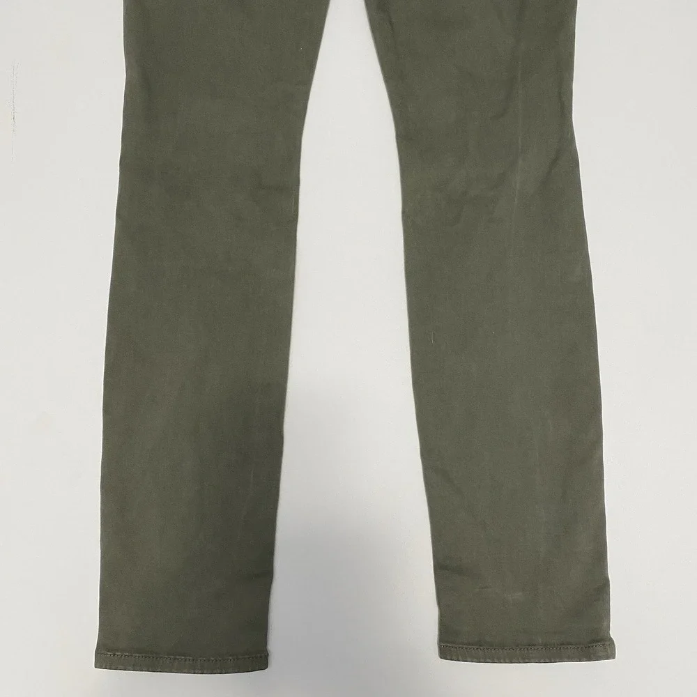 7 For All Mankind Women's Olive Green Skinny Jeans 28 Stretch Capsule Neutral